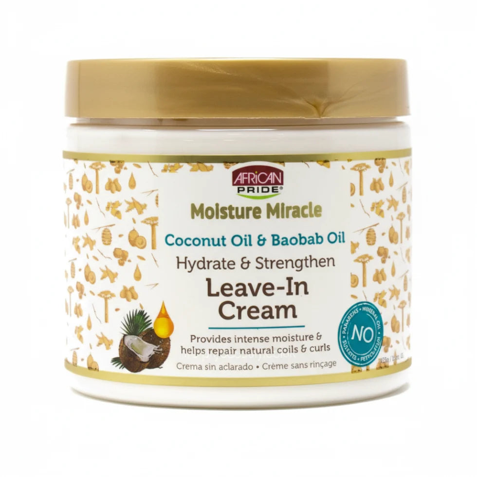 Coconut &amp; Baobab Leave-In Cream 15oz | Hydrate &amp; Strengthen Hair Care